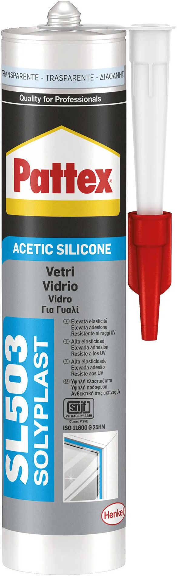 pattex silicone acetico  acquari  alto modulo elastico trasparente 300 ml