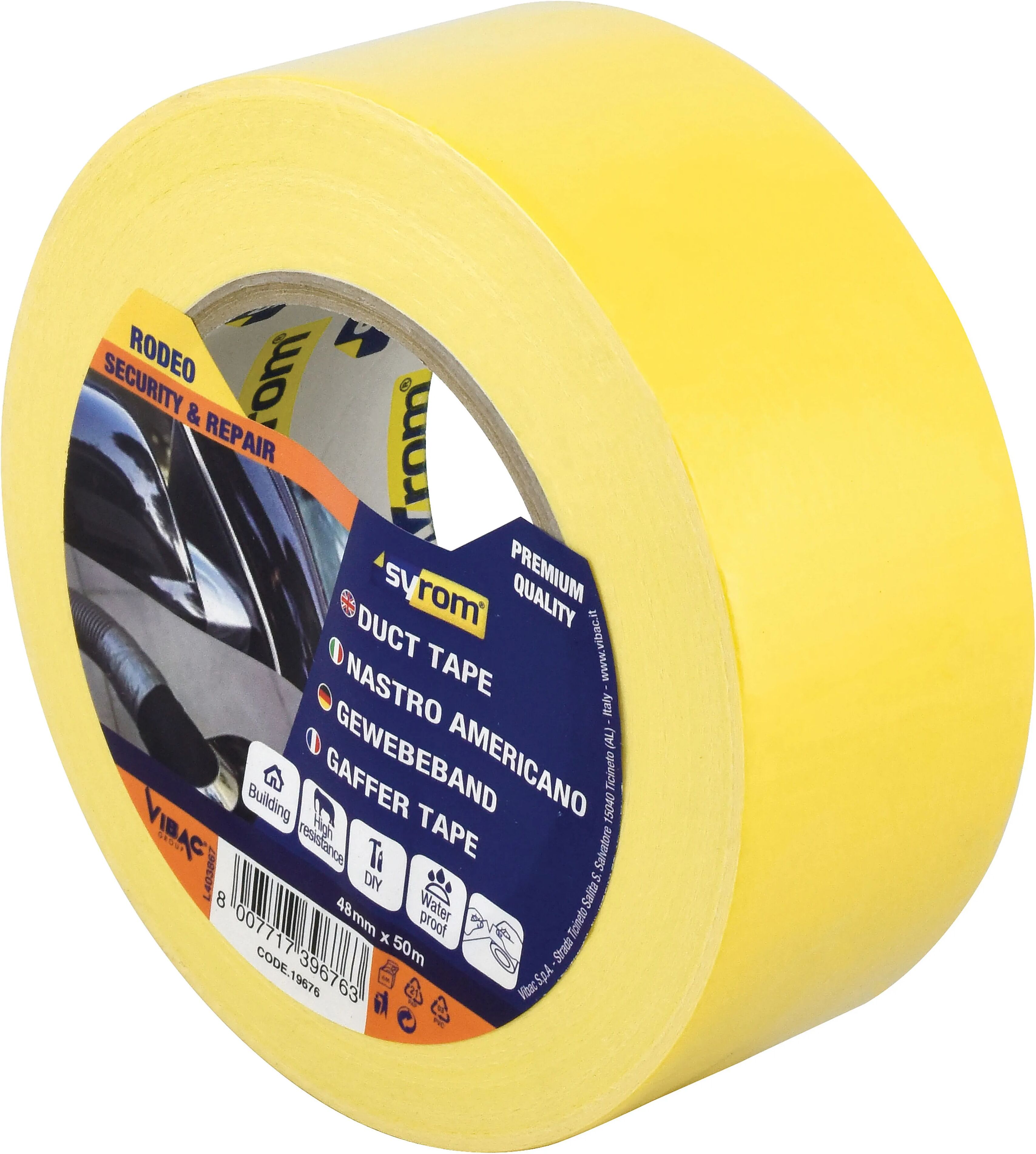 tecnomat nastro telato yellow syrom 50 mm x 50 m universale multiuso protegge ripara e sigilla