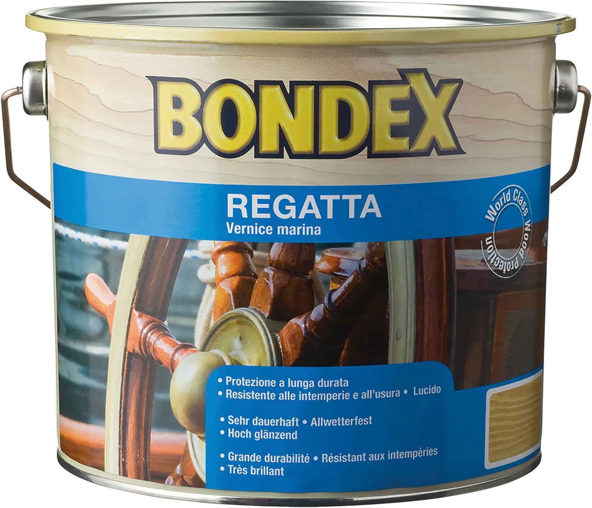 bondex vernice marina solvente  regatta  0,75 l incolore lucido pronto uso 10-12m² con 1 l