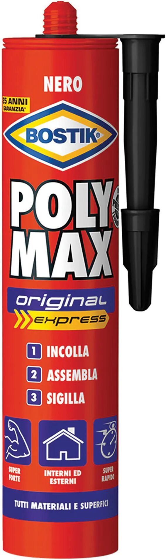 polymax adesivo  original bostik 425g express nero per piastrelle barche e carrozzeria auto