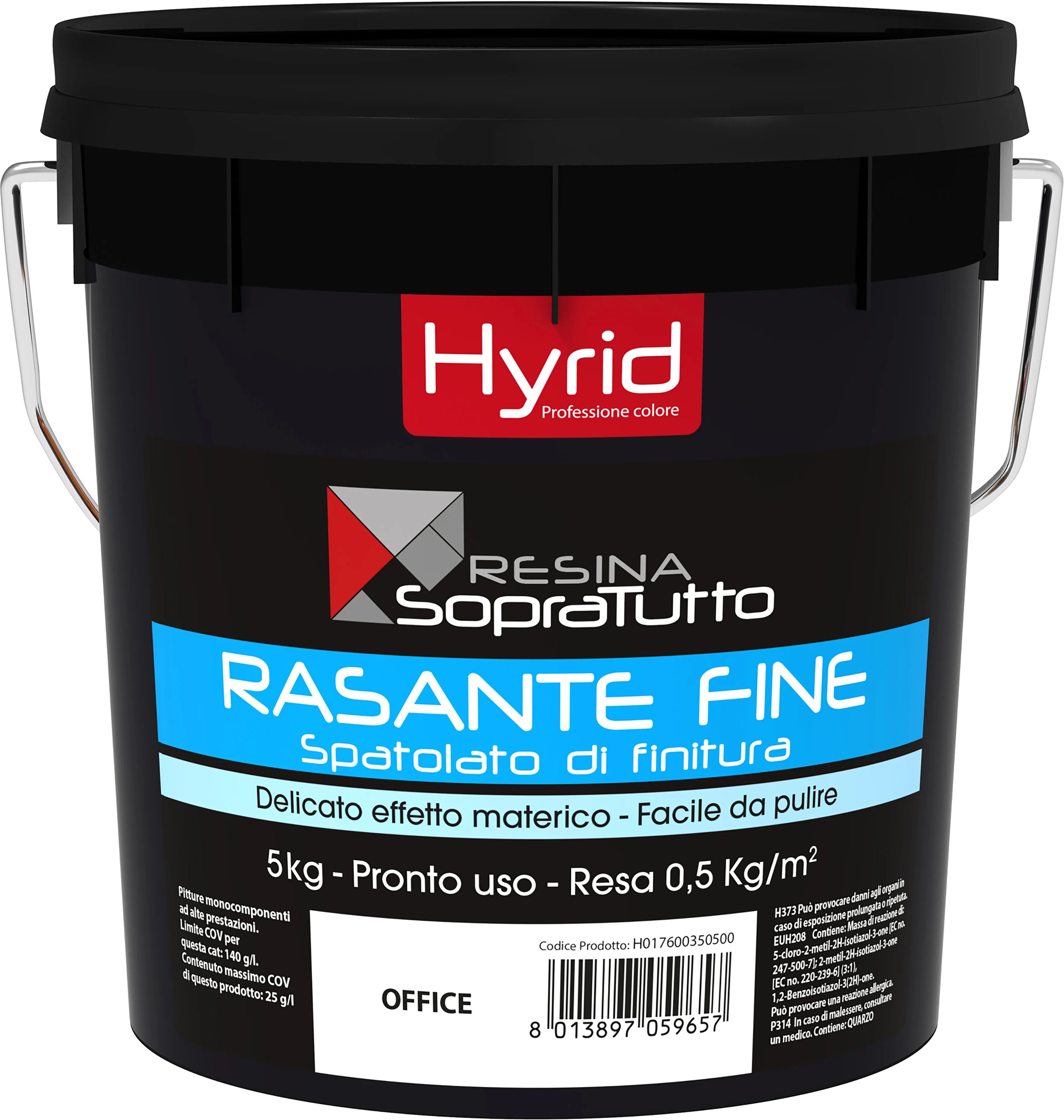 hyrid by covema rasante decorativo fine hyrid office 5 kg resina soprattutto