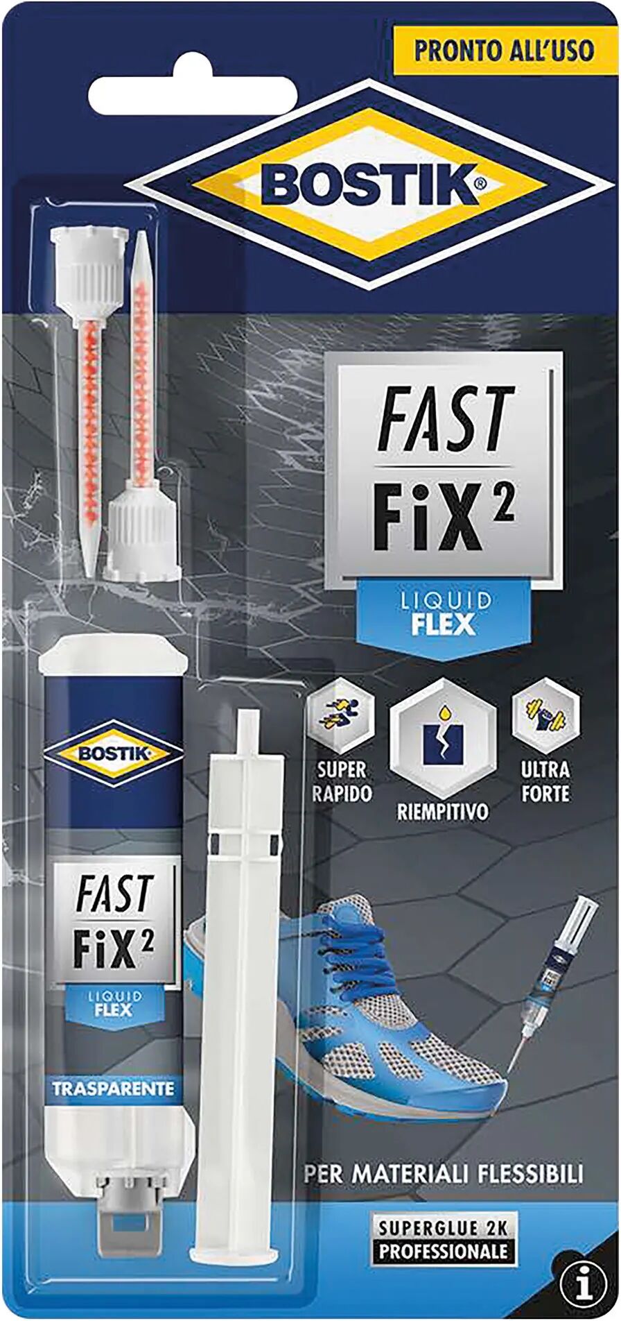 bostik colla bicomponente cianoacrilica 10 g per materiali flessibili 10 g pronto uso