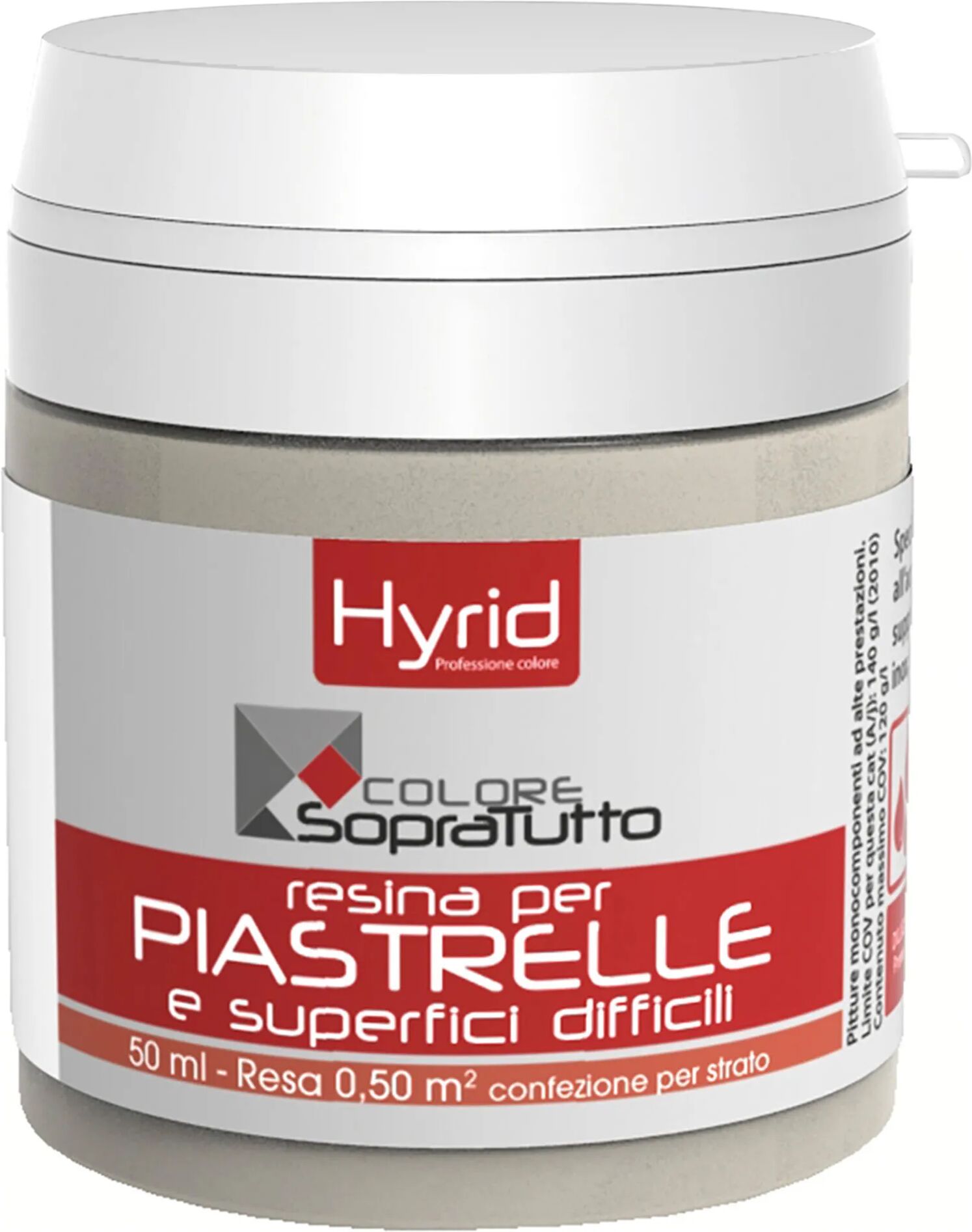 hyrid by covema resina piastrelle hyrid creta 50 ml per superfici difficili 10 m²  con 1 l pronto uso