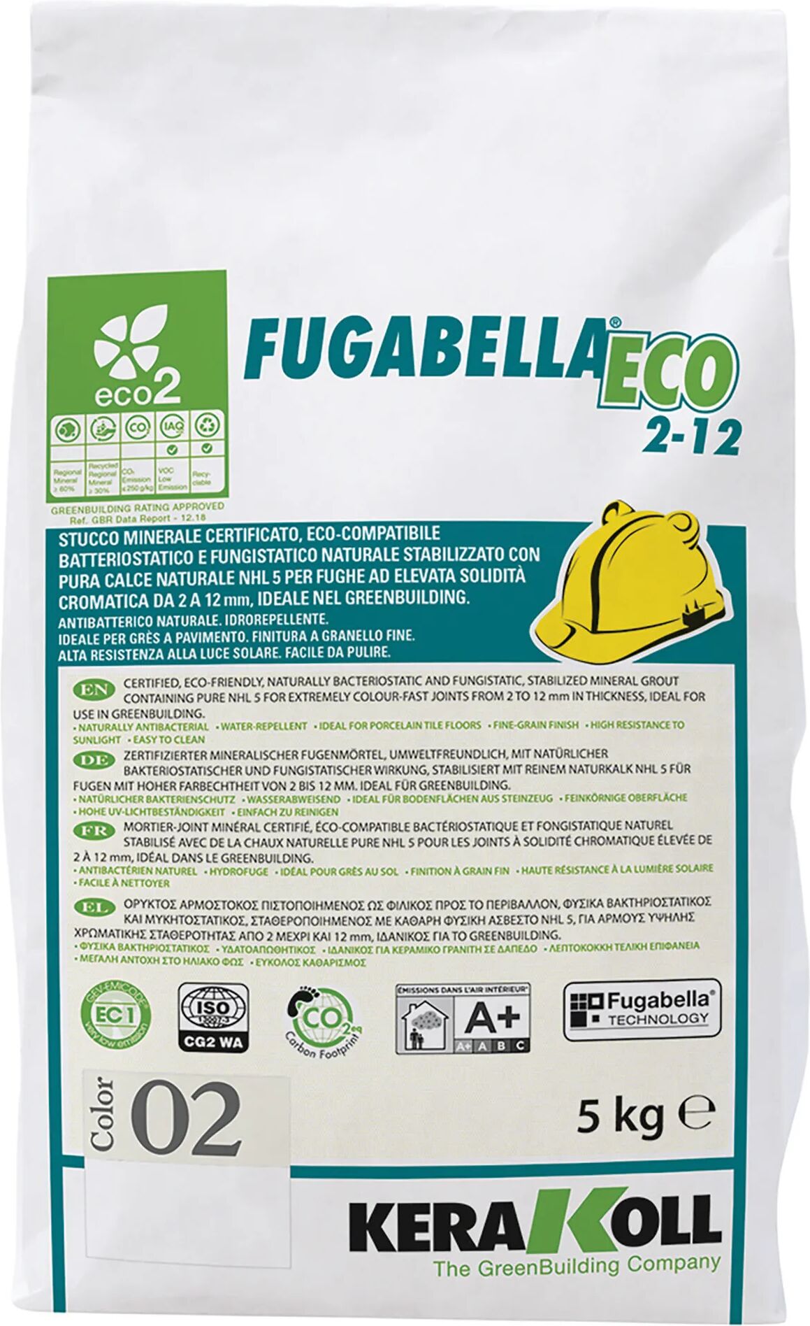 kerakoll stucco fugabella new 2-12 5 kg  02 bianco