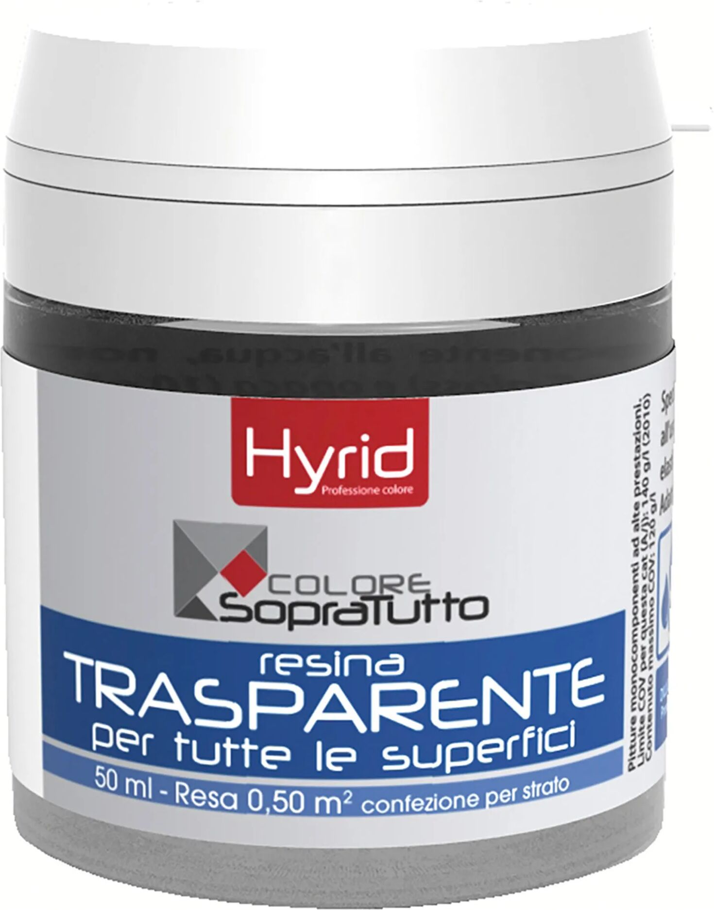 hyrid by covema resina piastrelle trasparent hyrid 50 ml opaca universale 10 m²  con 1 l pronto uso