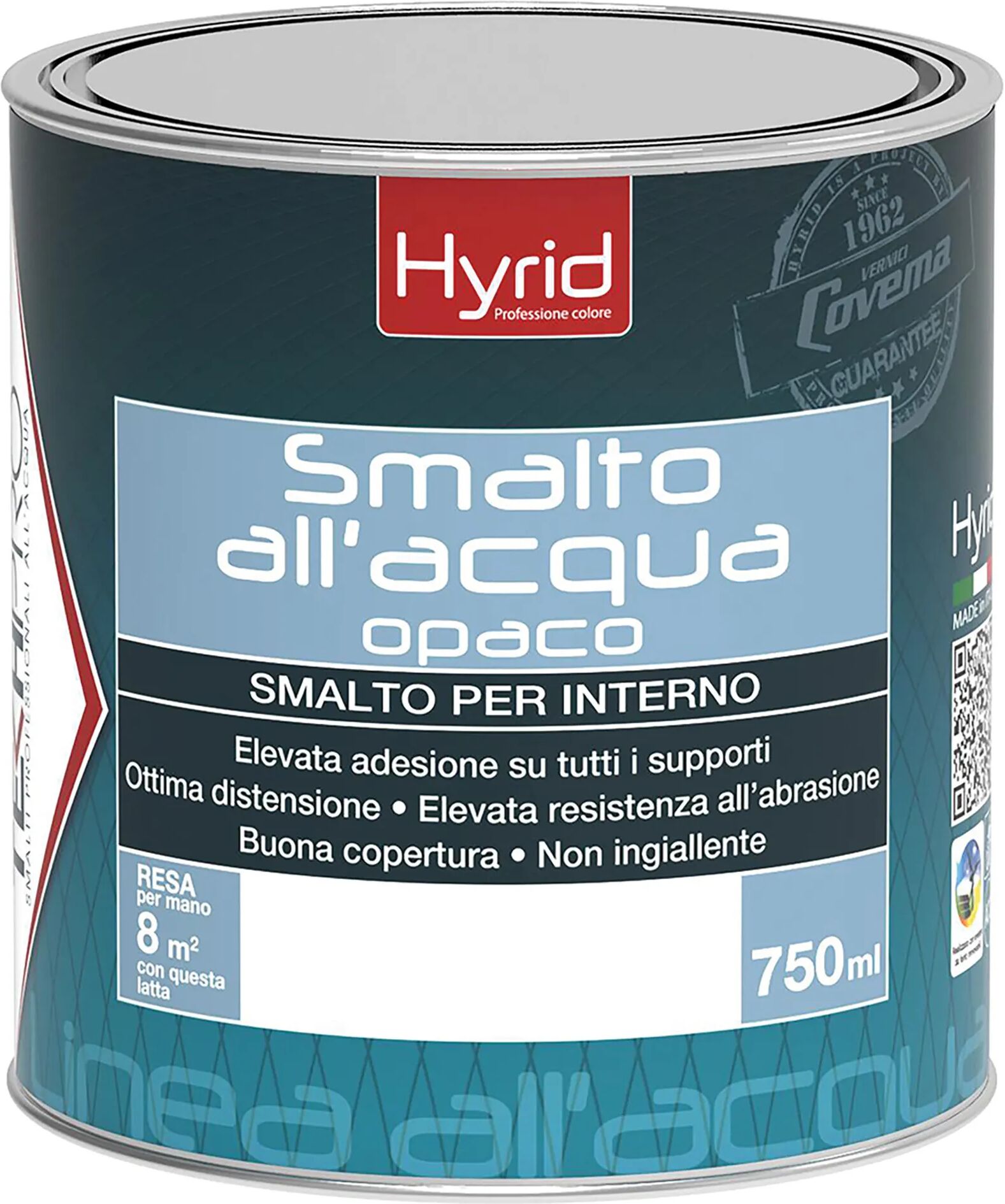 hyrid by covema smalto acqua opaco covema 0,75 l grigio finestra 8 m² con 1 l