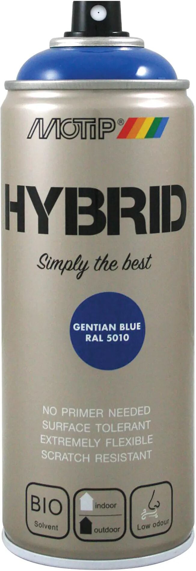 motip vernice spray hybrid ral 5010  blu genziana 400 ml 2,5 - 3,5 m² con 1 l