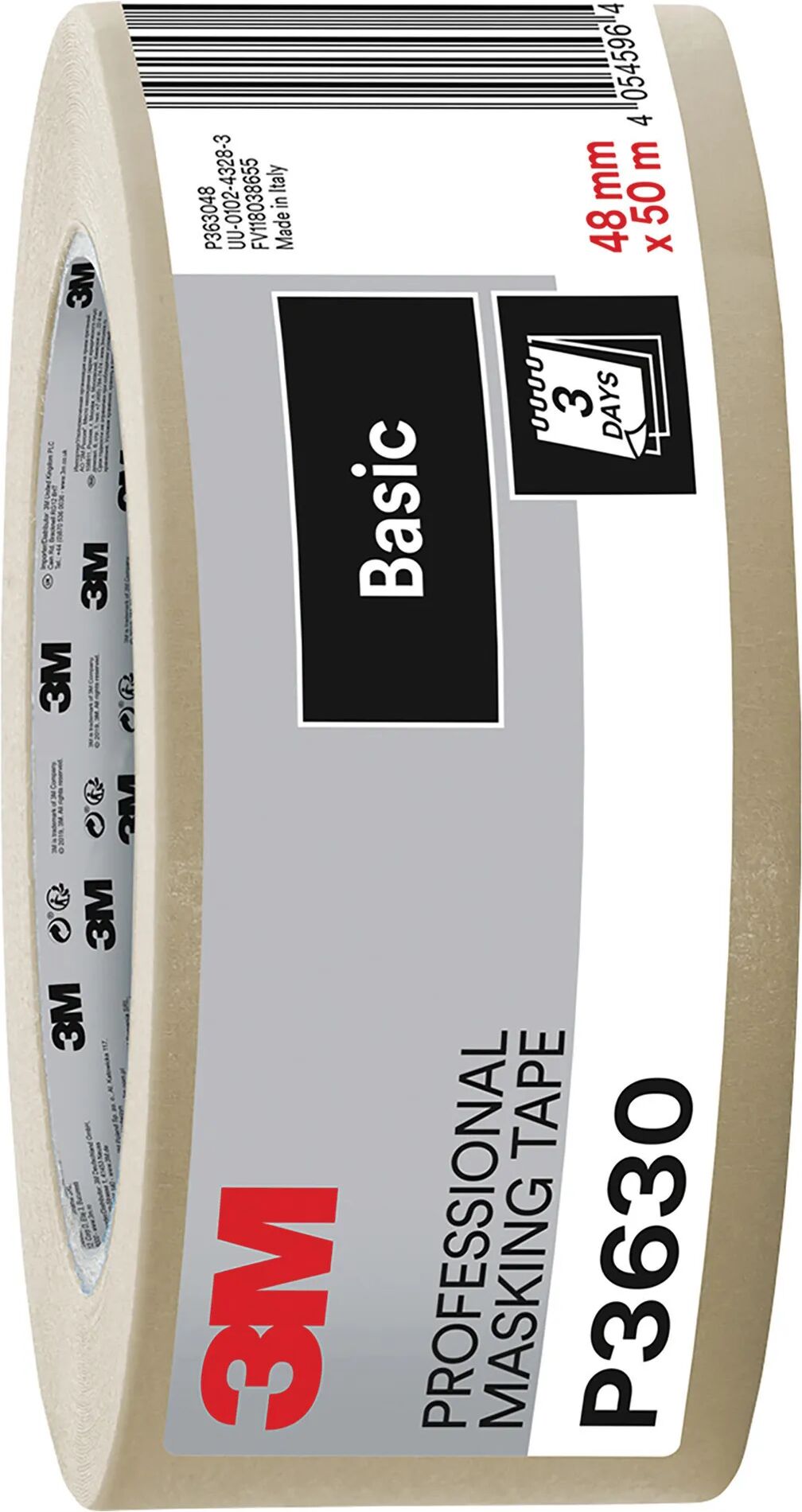 3m nastro mascheratura  p3630 48mm x 50m beige per interni ideale per superfici lisce