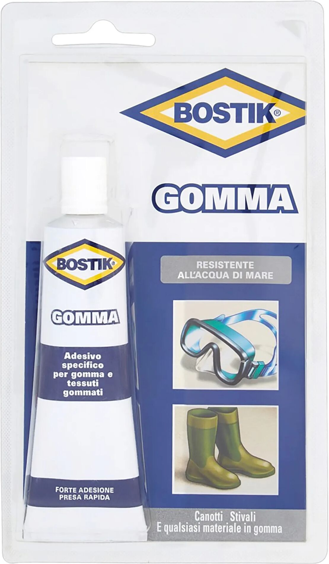 bostik colla  per gomma 50 g gomma e tessuti gommati resistente all'acqua salata