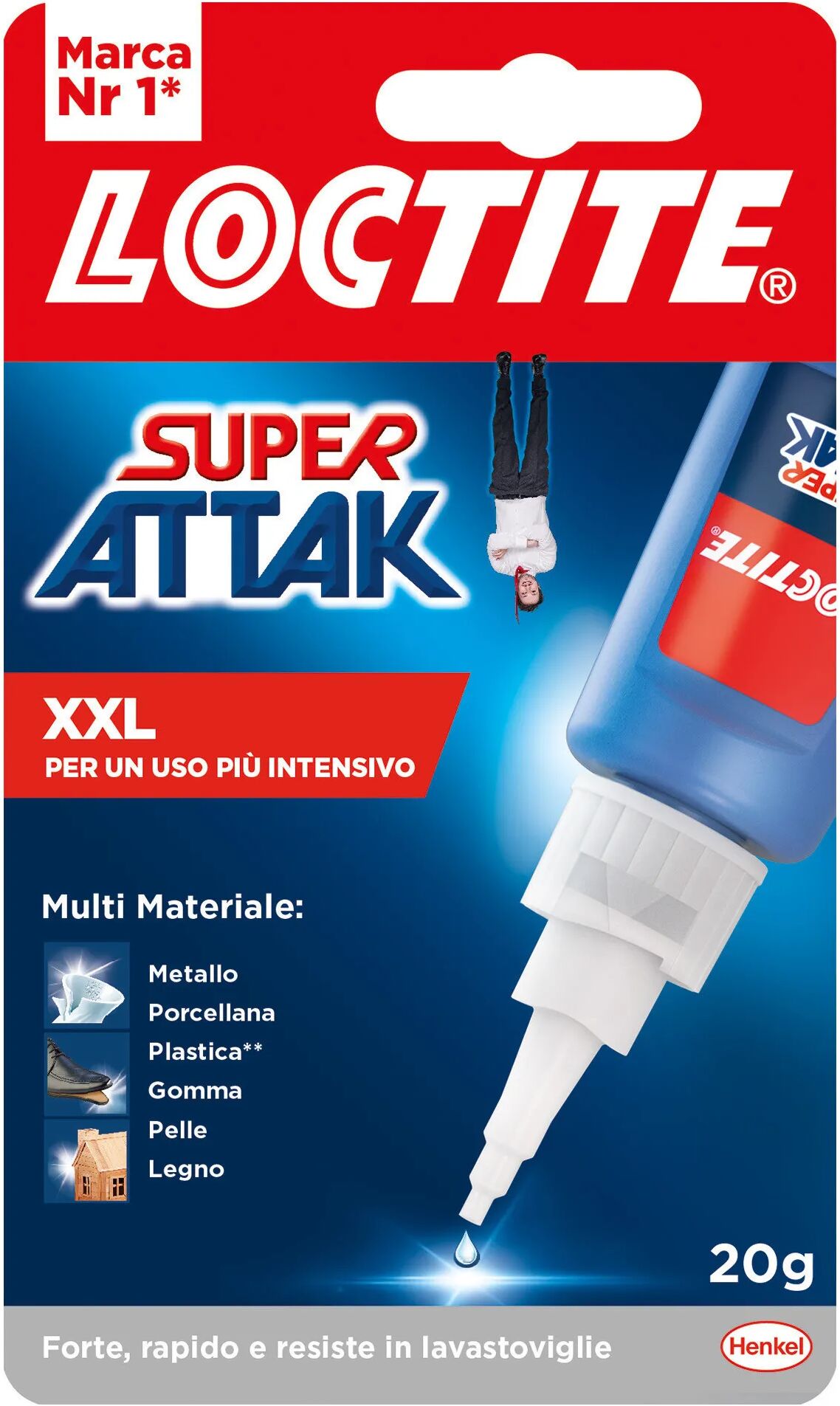 loctite super attak professional  20g adesivo liquido istantaneo per materiali diversi