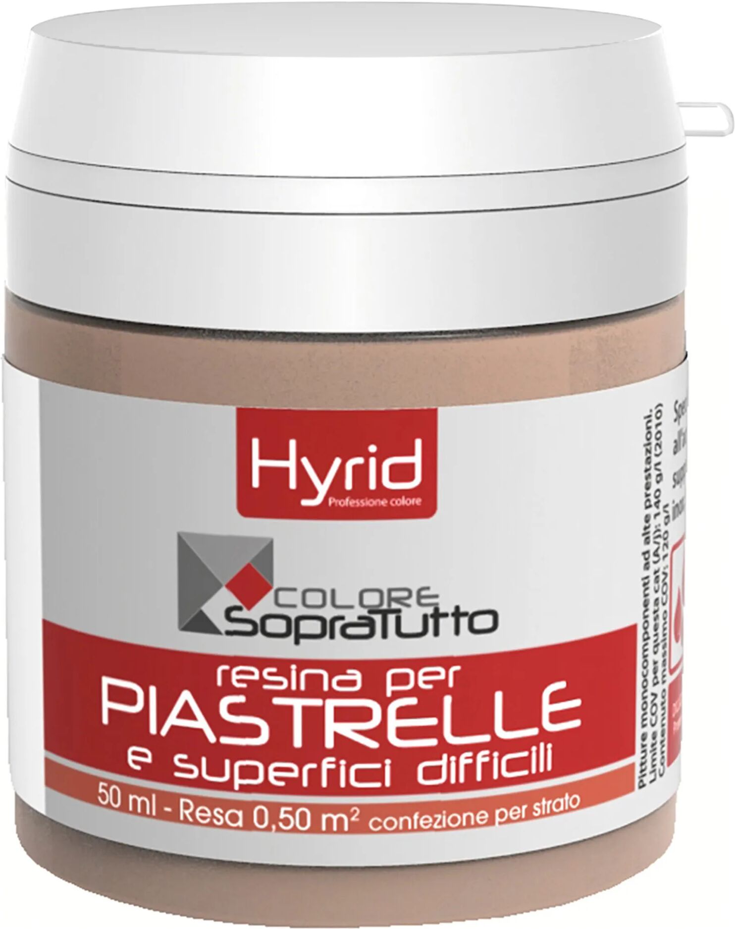 hyrid by covema resina piastrelle hyrid nocciola 50 ml per superfici difficili 10 m²  con 1 l pronto uso