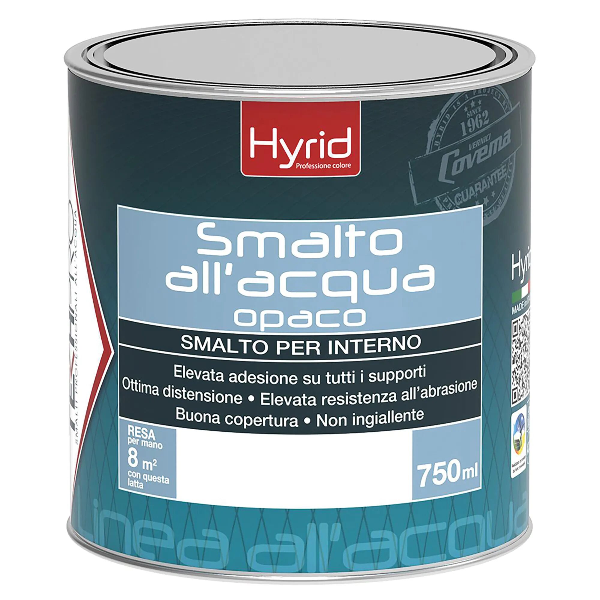 hyrid by covema smalto acqua opaco covema 0,75 l grigio chiaro 8 m² con 1 l