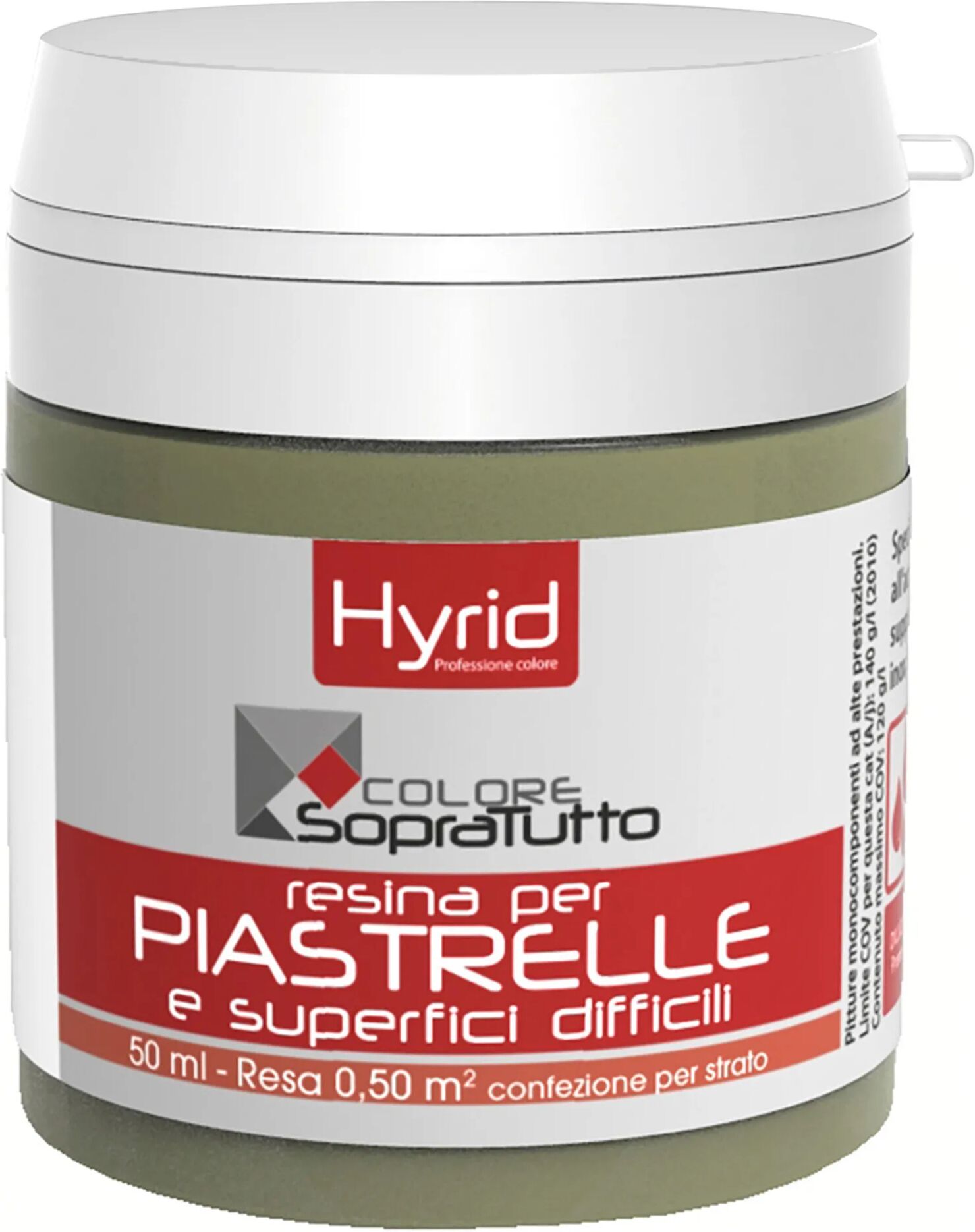 hyrid by covema resina piastrelle hyrid giunco 50 ml per superfici difficili 10 m²  con 1 l pronto uso