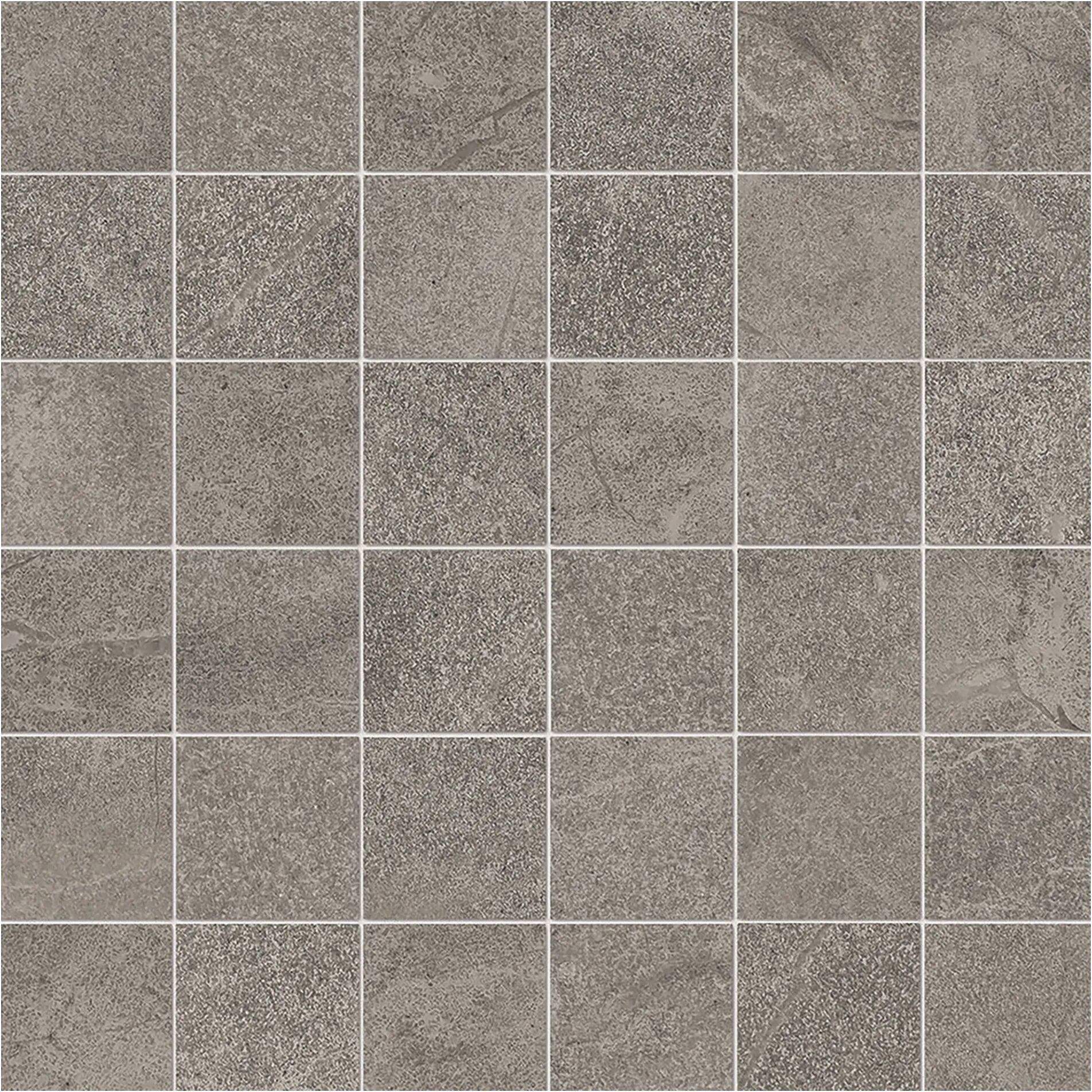 tecnomat mosaico newslate grigio 6 pezzi 30x30 cm tessere 4,8x4,8 cm gres porcellanato