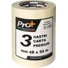 Pro+ KIT 3 NASTRI CARTA ADESIVA 9043  4,8 cm x 50 m