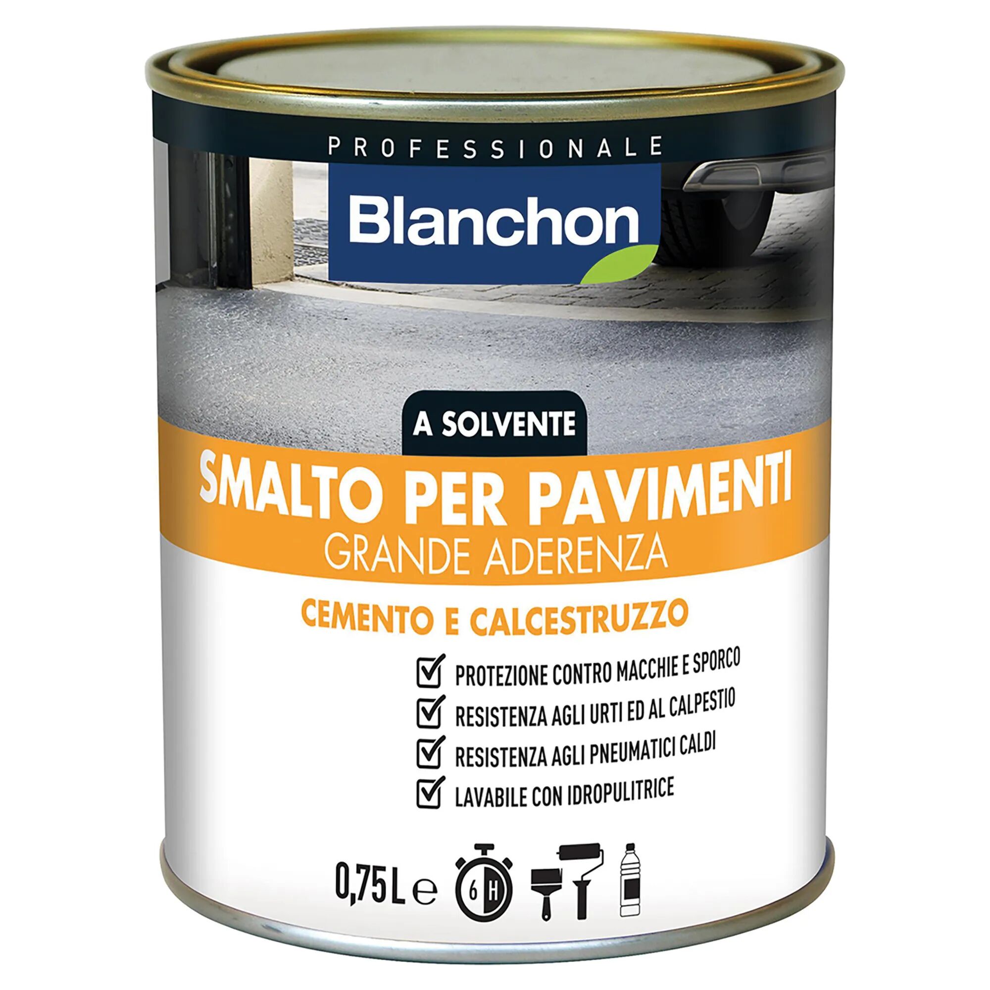 Tecnomat SMALTO PAVIMENTI BLANCHON SOLVENTE 0,75l MATTONE 12 m² CON 1 l PRONTO USO