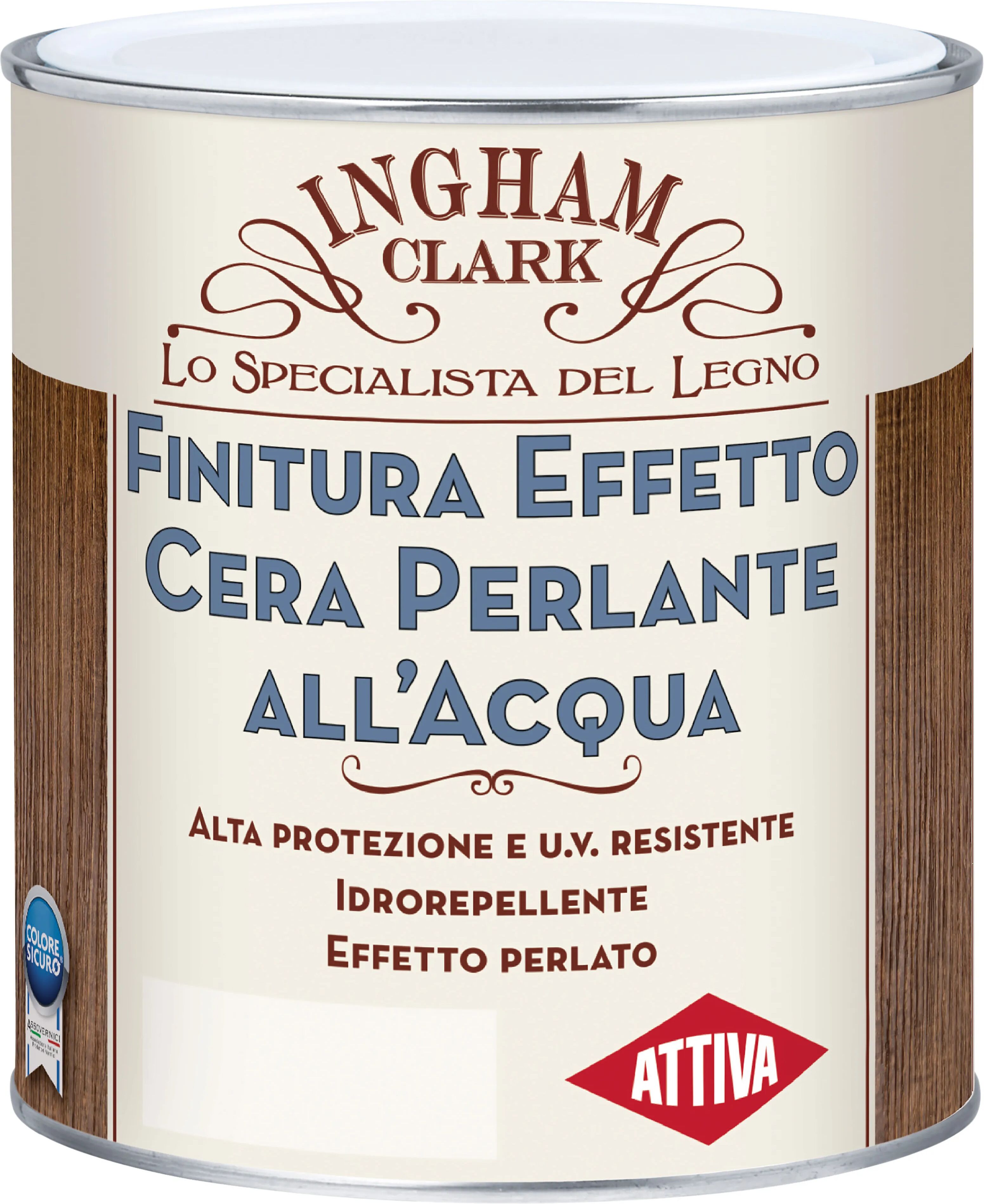 Attiva VERNICE ACQUA  INGHAM CLARK 0,75 l INCOLORE FINITURA EFFETTO CERA PERLANTE