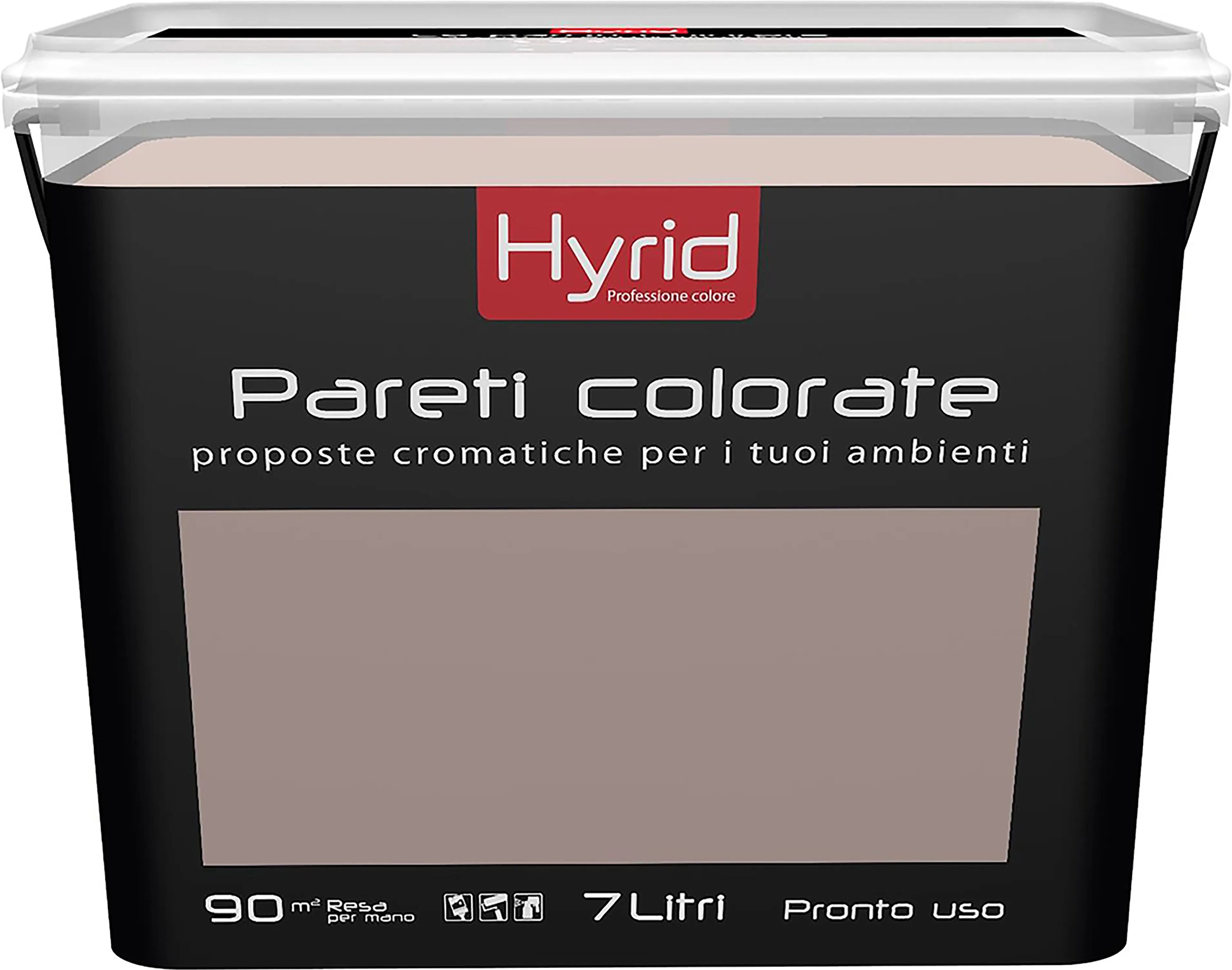 Hyrid By Covema IDROPITTURA LAVABILE HYRID 7 l CORDA MEDIO PER INTERNO 5-6 m² CON 1 l A 2 MANI