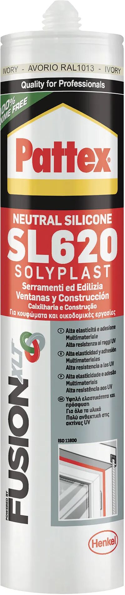 Pattex SILICONE NEUTRO  PER SERRAMENTI AVORIO RAL 1013 300 ml