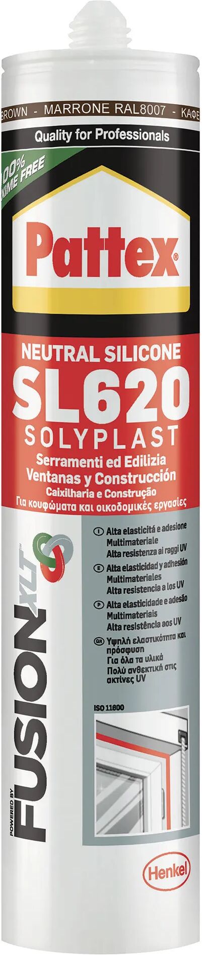 Pattex SILICONE NEUTRO  PER SERRAMENTI MARRONE RAL 8007 300 ml