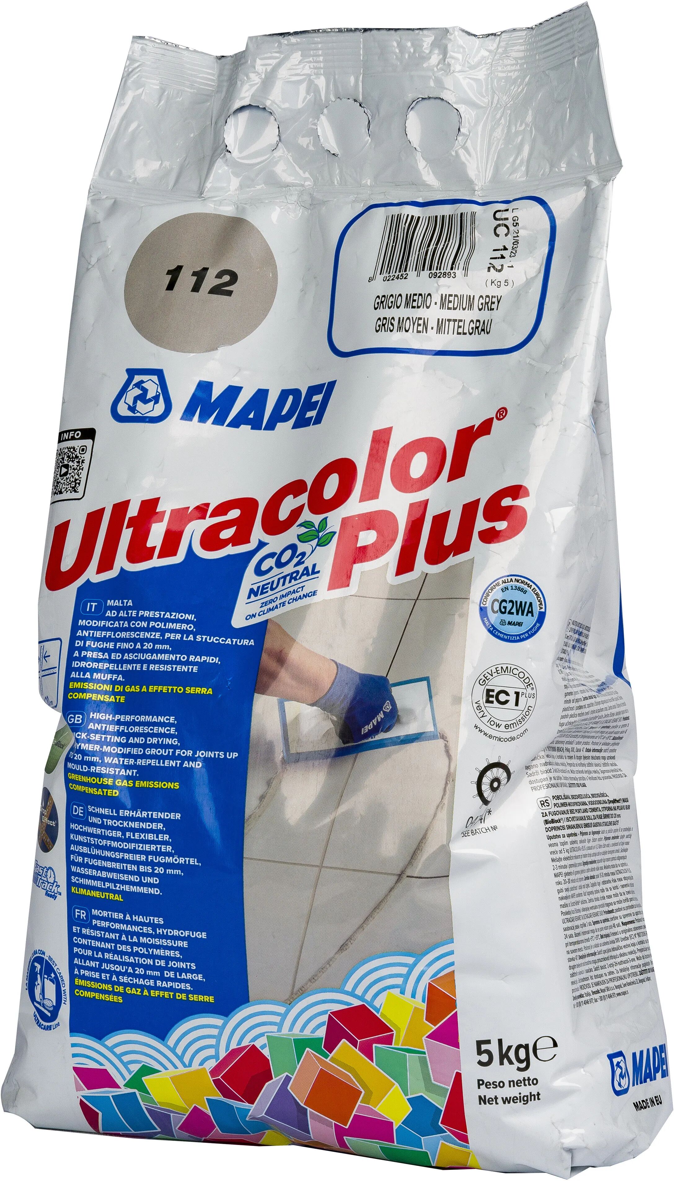 Mapei STUCCO ULTRACOLOR PLUS 112  5 kg GRIGIO MEDIO