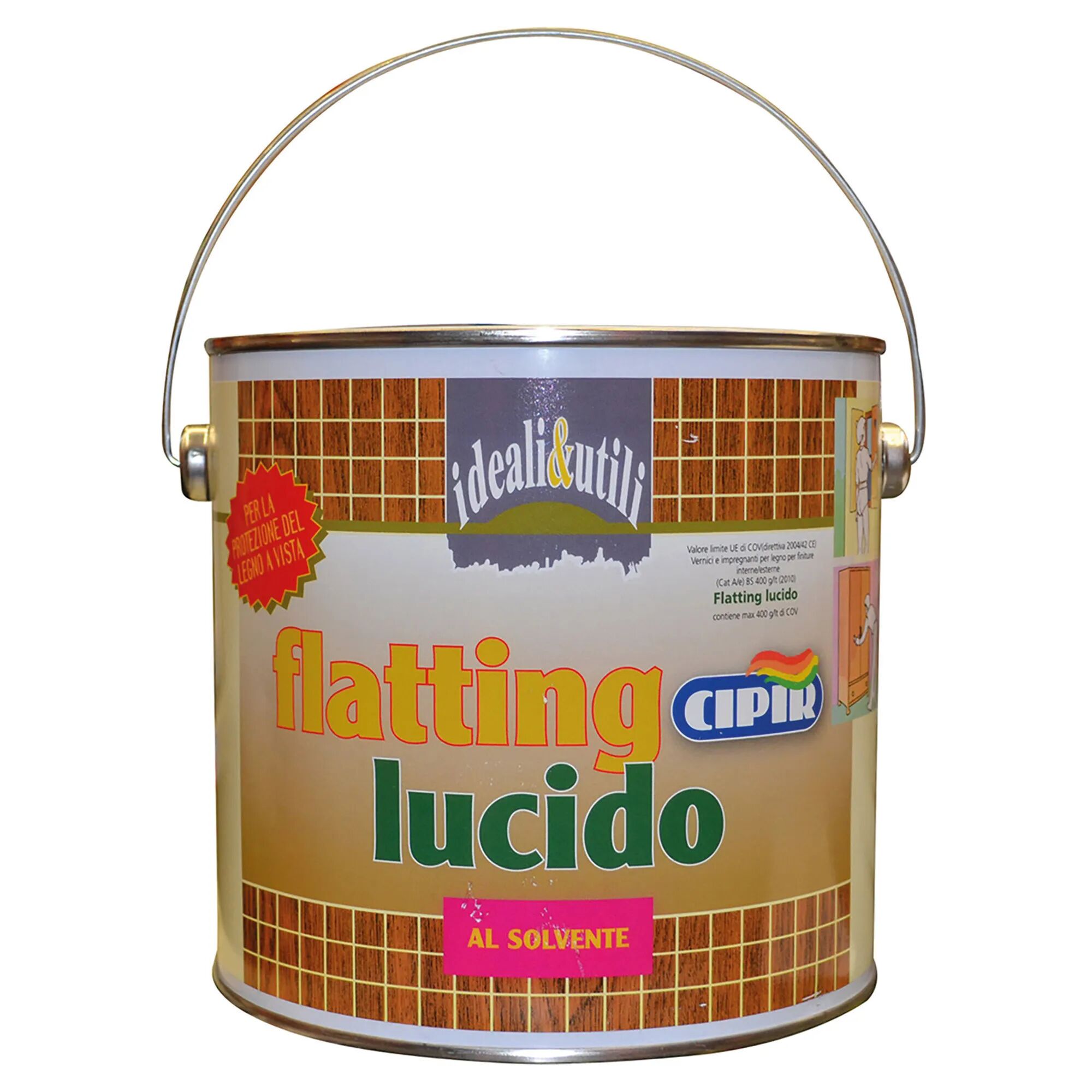 Cipir FLATTING LUCIDO SOLVENTE  2,5 l TRASPARENTE PRONTO USO 16-20 m² CON 1 l