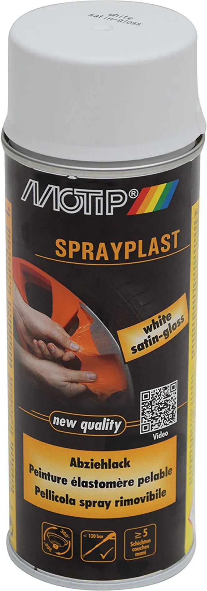 Motip PELLICOLA RIMOVIBILE SPRAY  400 ml SPRAYPLAST WHITE SEMILUCIDO 0,5-1 m² CON 1 l - 5 MANI