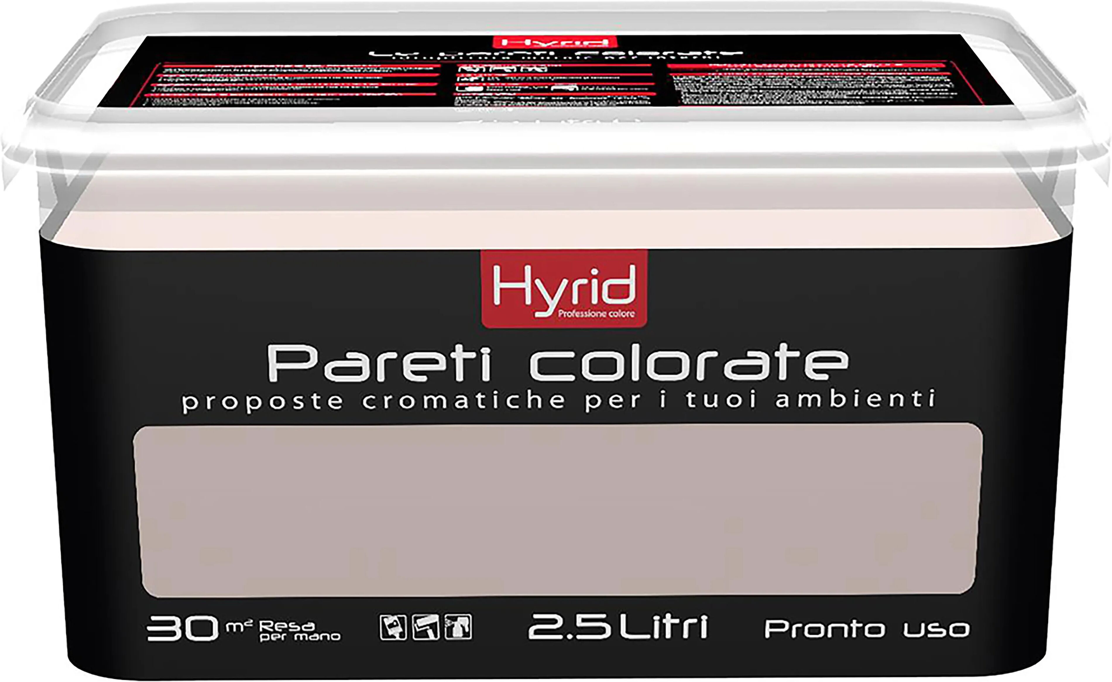 Hyrid By Covema IDROPITTURA TRASPIRANTE HYRID 2,5 l CORDA AMBIENTE INTERNO 5-6 m² CON 1 l A 2 MANI