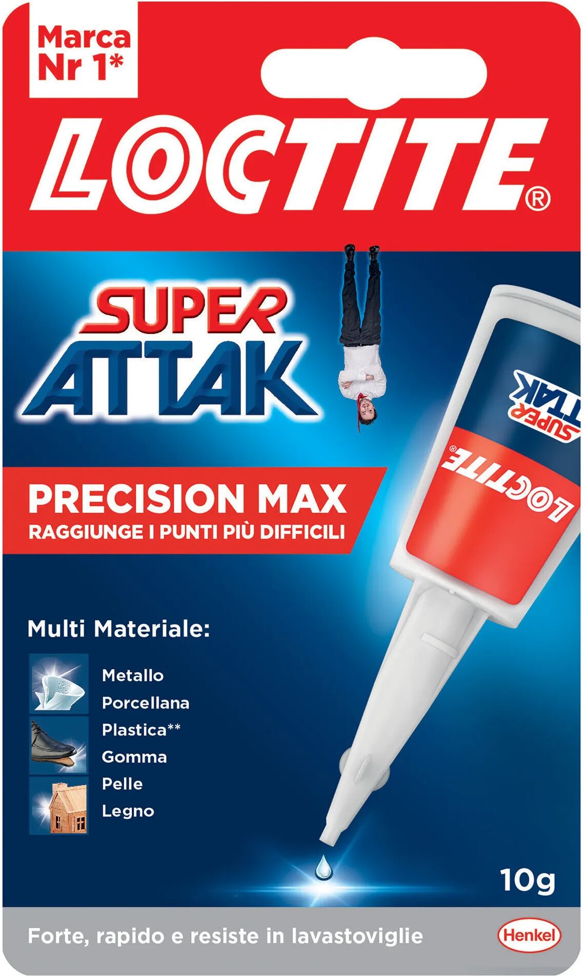 Loctite COLLA  SUPER ATTAK MAXI PRECISION 10 g MULTIMATERIALE