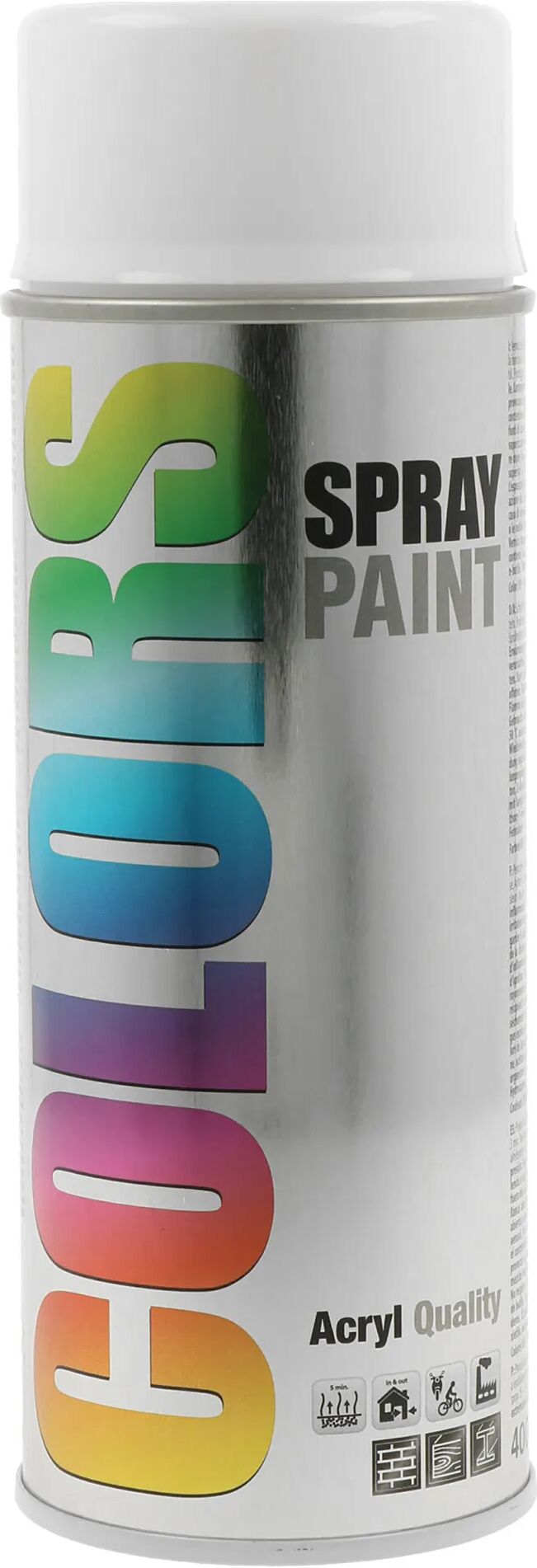 Motip SMALTO SPRAY COLORS  RAL 9016 BIANCO TRAFFICO 400 ml 2 - 4 m² CON 1 l