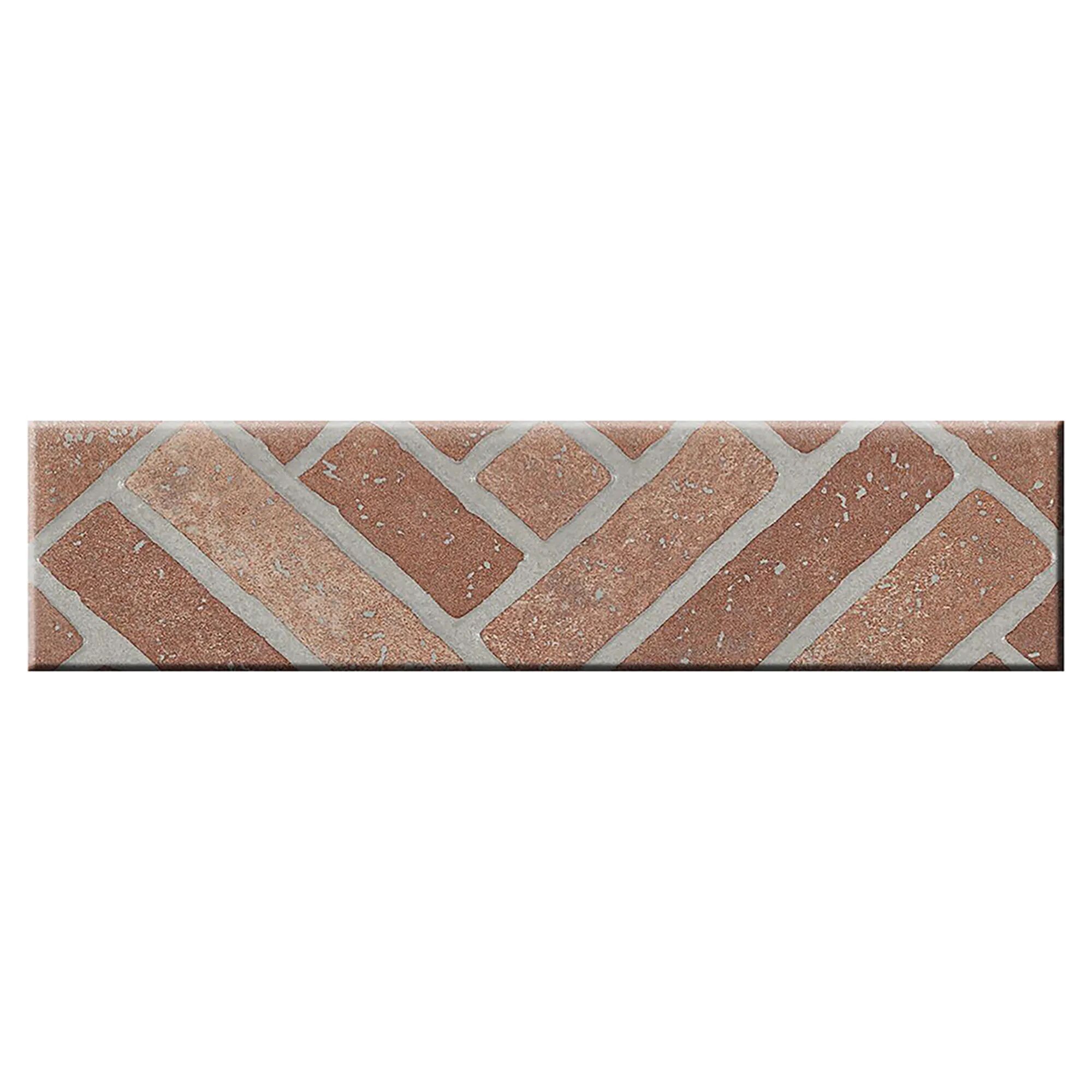 Tecnomat BATTISCOPA MATTONE 8x33,3 cm 8 PEZZI ROSSO GRES PORCELLANATO