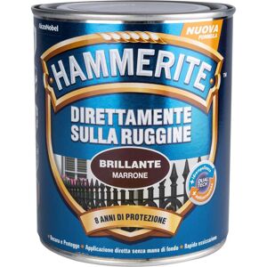 Hammerite SMALTO ANTIRUGGINE BRILLANTE 0,75 l MARRONE 8-10 m² CON 1 l Hammerite SMALTO ANTIRUGGINE BRILLANTE 0,75 l MARRONE 8-10 m² CON 1 l