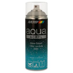 MOTIP Vernice Spray Aqua Acryl  Trasparente Opaco 400 Ml 3 M² Con 1 L