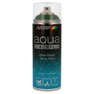 MOTIP Vernice Spray Aqua Acryl  Ral 6002 Verde Foglia Lucido 400 Ml 3 M² Con 1 L