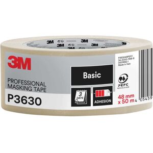 3M NASTRO MASCHERATURA P3630 48mm x 50m BEIGE PER INTERNI IDEALE PER SUPERFICI LISCE 3M NASTRO MASCHERATURA P3630 48mm x 50m BEIGE PER INTERNI IDEALE PER SUPERFICI LISCE