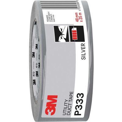 3M NASTRO RIPARAZIONE P333 48mm x 25m SILVER ALTA RESISTENZA STRAPPABILE A MANO 3M NASTRO RIPARAZIONE P333 48mm x 25m SILVER ALTA RESISTENZA STRAPPABILE A MANO