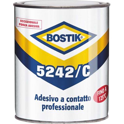 Bostik COLLA A CONTATTO 5242/C 0,85 l INCOLLA FORTE E PERMANENTE TERMORESISTENTE FINO A 125° Bostik COLLA A CONTATTO 5242/C 0,85 l INCOLLA FORTE E PERMANENTE TERMORESISTENTE FINO A 125°