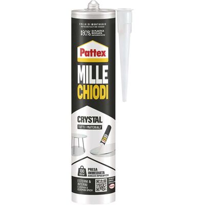 Pattex ADESIVO SIGILLANTE MILLECHIODI CRYSTAL 290 g INCOLLA E SIGILLA TUTTI I MATERIALI Pattex ADESIVO SIGILLANTE MILLECHIODI CRYSTAL 290 g INCOLLA E SIGILLA TUTTI I MATERIALI