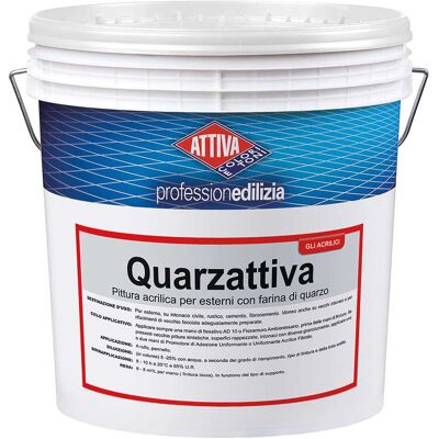 Attiva IDROPITTURA AL QUARZO 14 l BIANCA ANTIALGA E ANTIMUFFA 3-4 m² CON 1 l A 2 MANI Attiva IDROPITTURA AL QUARZO 14 l BIANCA ANTIALGA E ANTIMUFFA 3-4 m² CON 1 l A 2 MANI