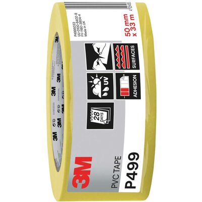 3M NASTRO RIPARAZIONE P499 50mm x 3 GIALLO IN PVC RESISTE A UV E TEMPERATURE -5/+60° C 3M NASTRO RIPARAZIONE P499 50mm x 3 GIALLO IN PVC RESISTE A UV E TEMPERATURE -5/+60° C