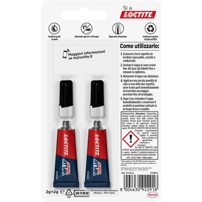 Loctite SUPERATTACK ORIGINAL 2 g + 2 g ADESIVO LIQUIDO PER MOLTI MATERIALI Loctite SUPERATTACK ORIGINAL 2 g + 2 g ADESIVO LIQUIDO PER MOLTI MATERIALI