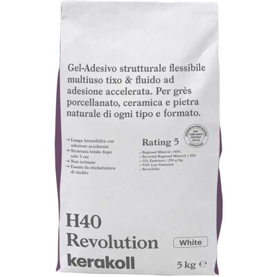 Adesivo per Piastrelle Bianco H40 Revolution di Kerakoll - Colla per Piastrelle Adesivo per Piastrelle Bianco H40 Revolution di Kerakoll - Colla per Piastrelle
