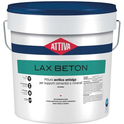Attiva PITTURA ANTICARBONATAZIONE 14 l LAX BETON BASE BIANCA 10-12 m² CON 1 l Attiva PITTURA ANTICARBONATAZIONE 14 l LAX BETON BASE BIANCA 10-12 m² CON 1 l