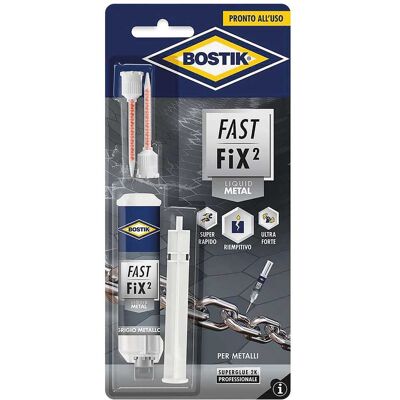 Colla Cianoacrilato Bicomponente Bostik - Grigio Metallico 10G Colla Cianoacrilato Bicomponente Bostik - Grigio Metallico 10G