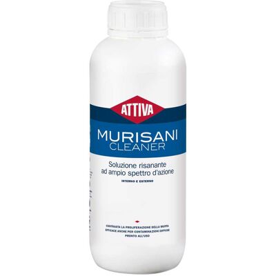 Attiva SOLUZIONE RISANANTE MURISANI 5 l PREVIENE LA MUFFA 6-7 m²/l PER MANO Attiva SOLUZIONE RISANANTE MURISANI 5 l PREVIENE LA MUFFA 6-7 m²/l PER MANO