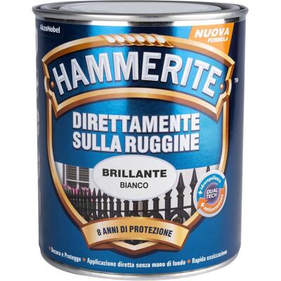 Hammerite - Antiruggine Brillante 0,75 L Bianco - Smalto Hammerite - Antiruggine Brillante 0,75 L Bianco - Smalto