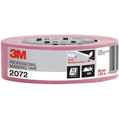 3M NASTRO MASCHERATURA 2072 36 mm x 50 ROSA PER INTERNI SUPERFICI EXTRA DELICATE 3M NASTRO MASCHERATURA 2072 36 mm x 50 ROSA PER INTERNI SUPERFICI EXTRA DELICATE