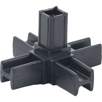 Arcansas INNESTO TUBO QUADRO 5 VIE 20x20 mm NERO Arcansas INNESTO TUBO QUADRO 5 VIE 20x20 mm NERO