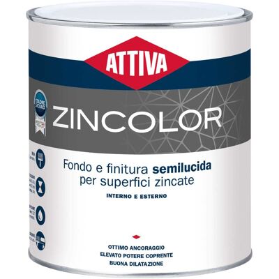 Attiva FONDO FINITURA ZINCOLOR 0,75 l BIANCO PER SUPPORTI ZINCATI Attiva FONDO FINITURA ZINCOLOR 0,75 l BIANCO PER SUPPORTI ZINCATI