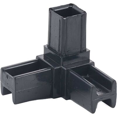 Arcansas INNESTO TUBO QUADRO 3 VIE 20x20 mm NERO Arcansas INNESTO TUBO QUADRO 3 VIE 20x20 mm NERO